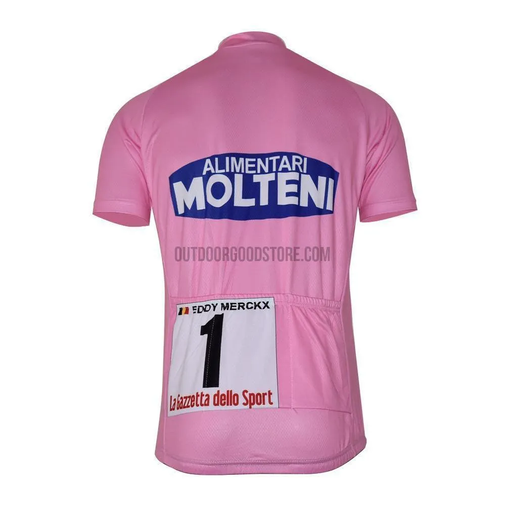 Alimentari Molteni Pink Retro Cycling Jersey