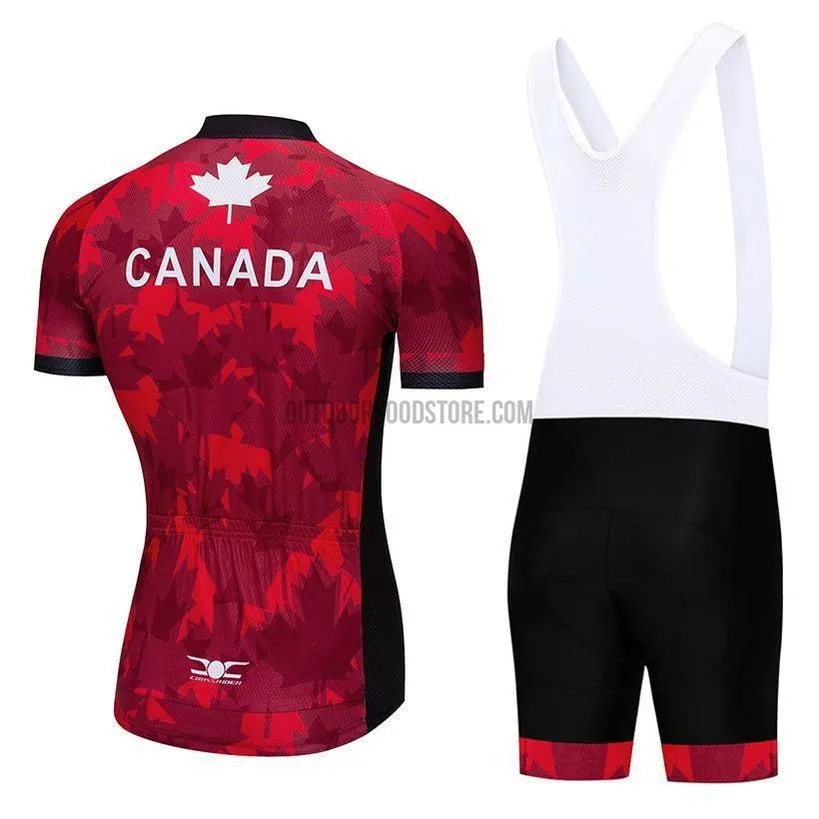 Canada Cycling Pro Retro Short Cycling Jersey Kit