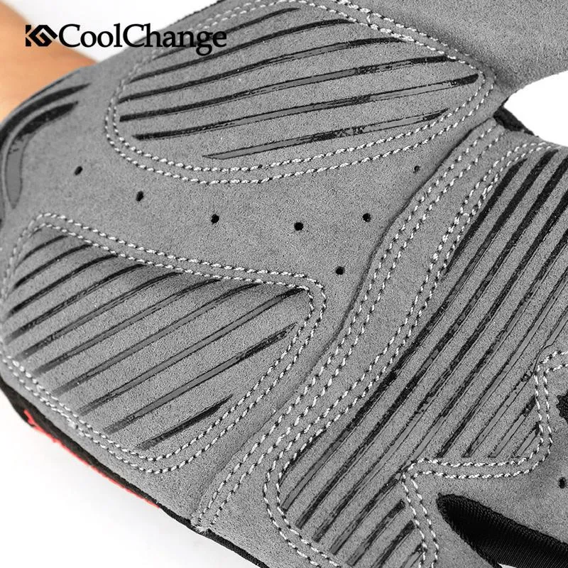 CoolChange Cycling Gloves Full Finger Sport Shockproof MTB Bike Touch Screen  Bicycle Sponge