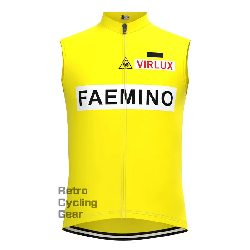 FAEMINO Yellow Retro Long Sleeve Cycling Kit