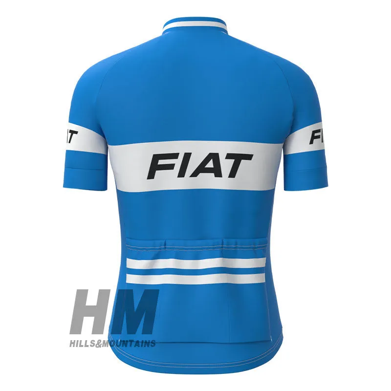 Fiat Retro Jersey Short Sleeve Blue