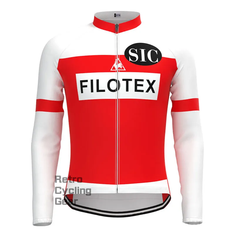 Filotex Red Retro Long Sleeve Cycling Kit