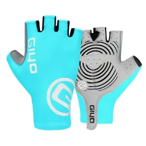 GIYO Outdoor Half-Finger Gloves Mountain Road Bike Cycling Gloves, Size: S(Light Blue)