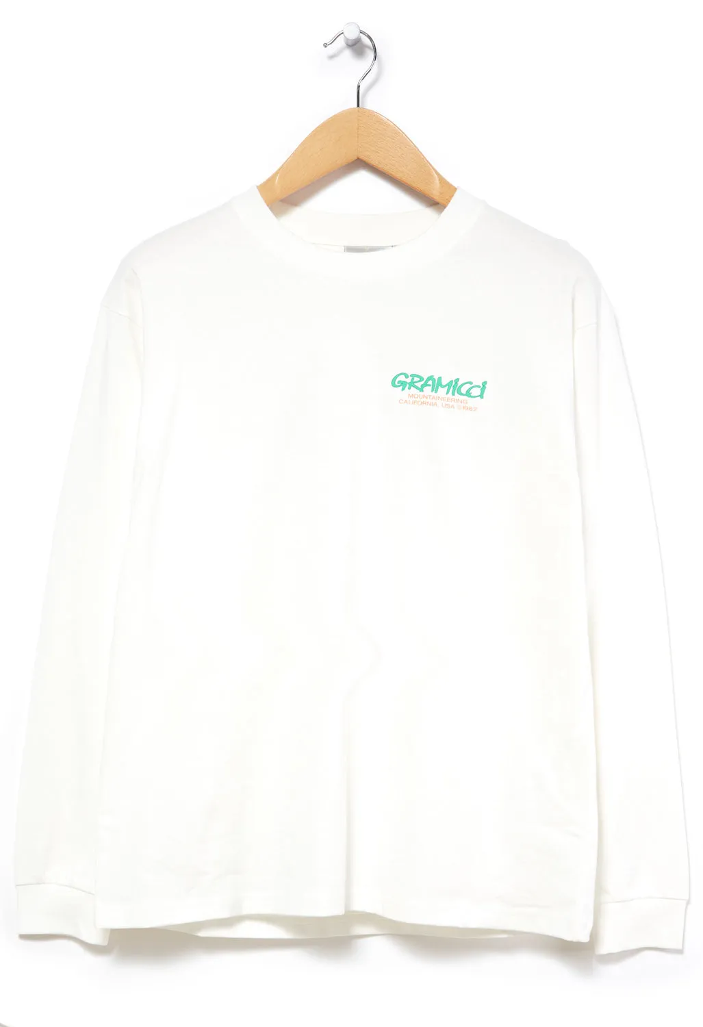 Gramicci Mountaineering Long Sleeved T-Shirt - White/Green