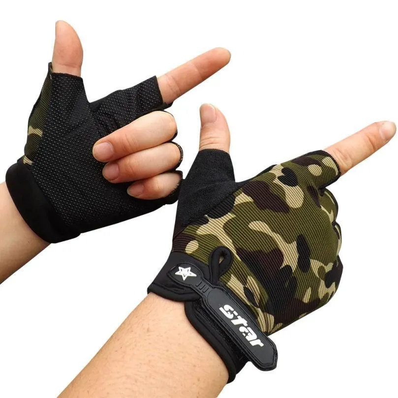 Half Finger Bicycle Gloves Non-slip Anti-skid Soft Breathable