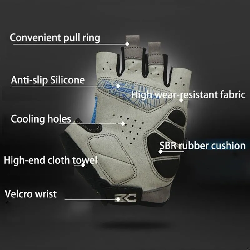 Half Finger SBR Gel Pad  Bicycle Gloves