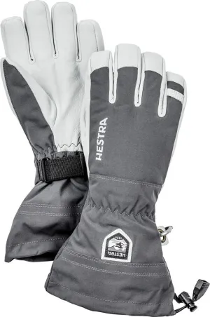 Hestra Ski Gloves Army Leather Heli Ski Grey White