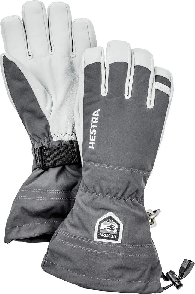 Hestra Ski Gloves Army Leather Heli Ski Grey White