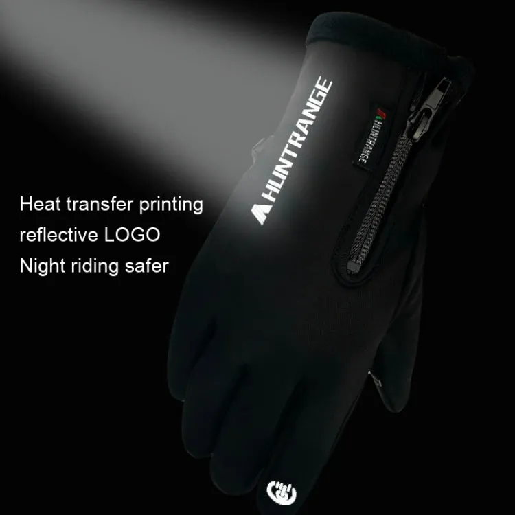 HUNTRANGE A022 Outdoor Waterproof Touch Screen Riding Keep Warm Gloves, Size: XL(Black)