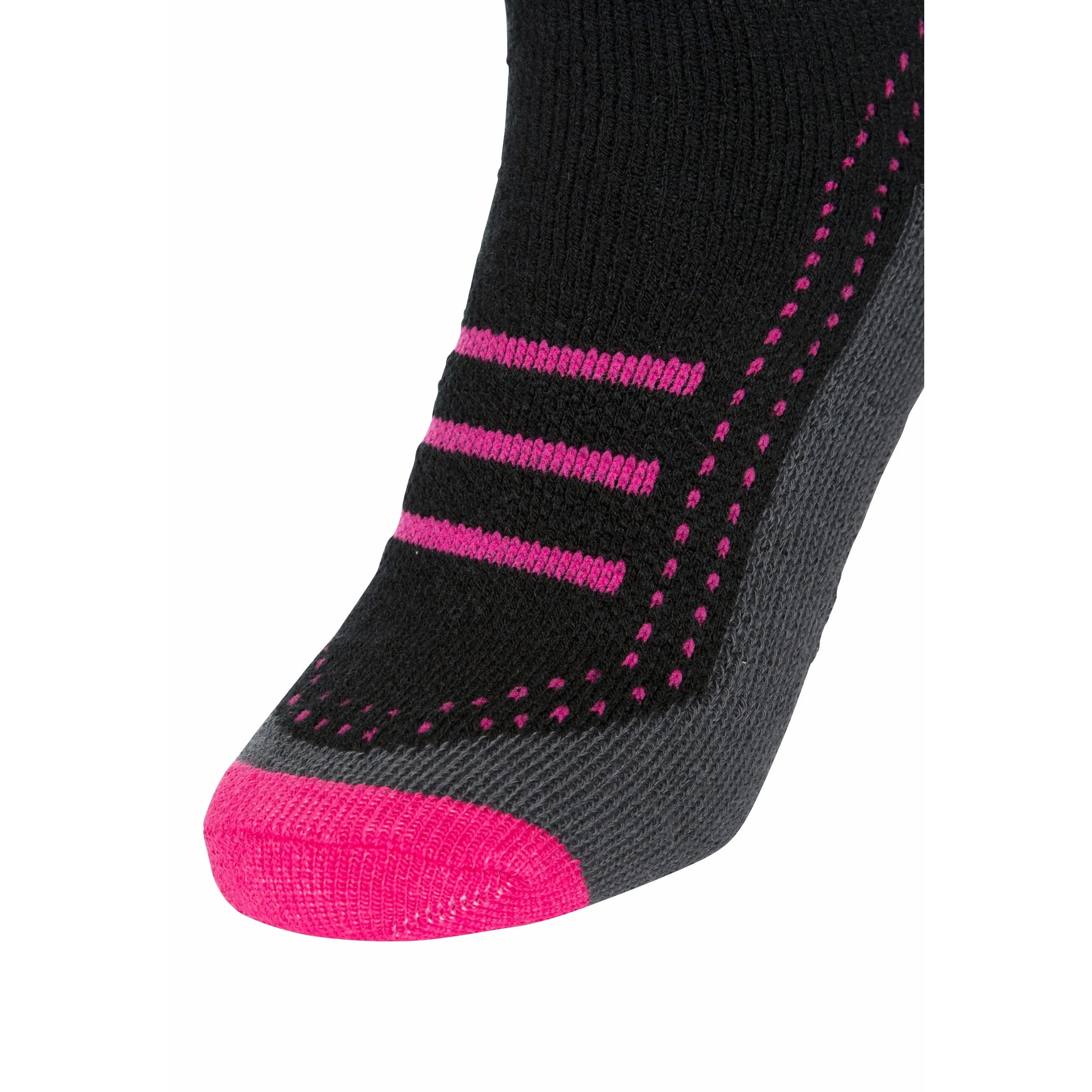 Janus 2 Women's Ski Socks - 2 Pack in Pink / Black