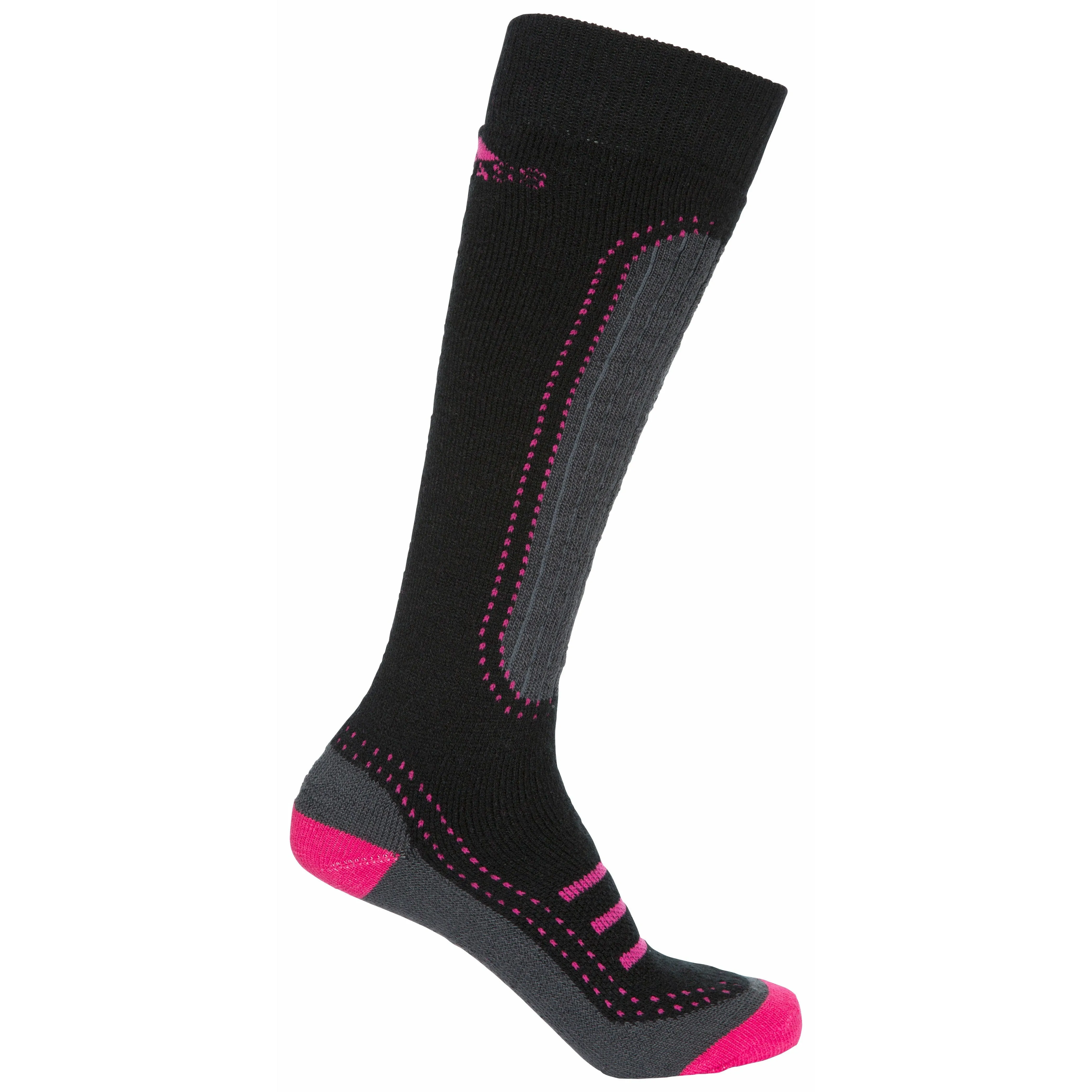 Janus 2 Women's Ski Socks - 2 Pack in Pink / Black