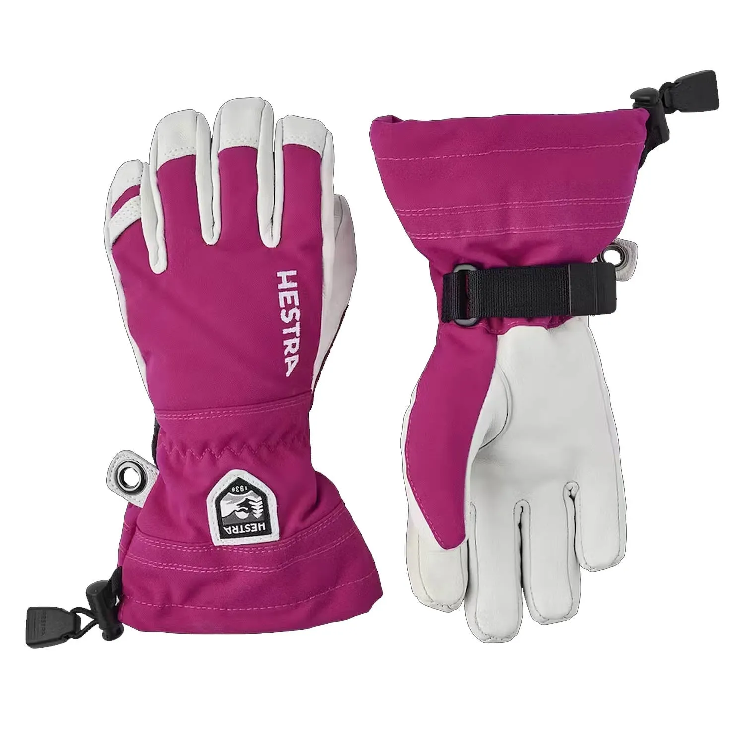 Junior Army Leather Heli Ski Gloves