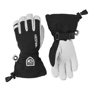 Junior Army Leather Heli Ski Gloves