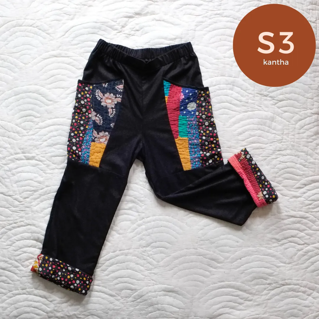 Junko::kantha one of a kind roomy drop crotch Pants with the deepest pockets XXS-XXL