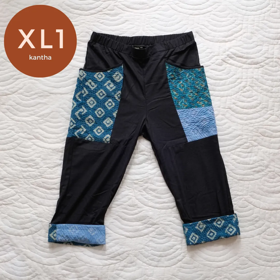 Junko::kantha one of a kind roomy drop crotch Pants with the deepest pockets XXS-XXL