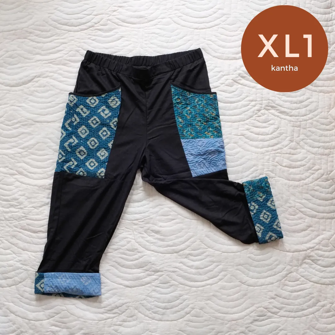 Junko::kantha one of a kind roomy drop crotch Pants with the deepest pockets XXS-XXL