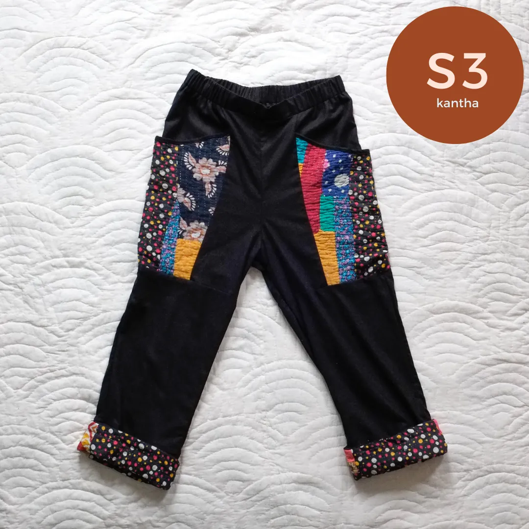 Junko::kantha one of a kind roomy drop crotch Pants with the deepest pockets XXS-XXL