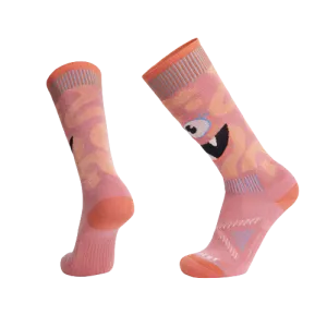 LeBent Kids Monster Party Snow Sock Strawberry Pink