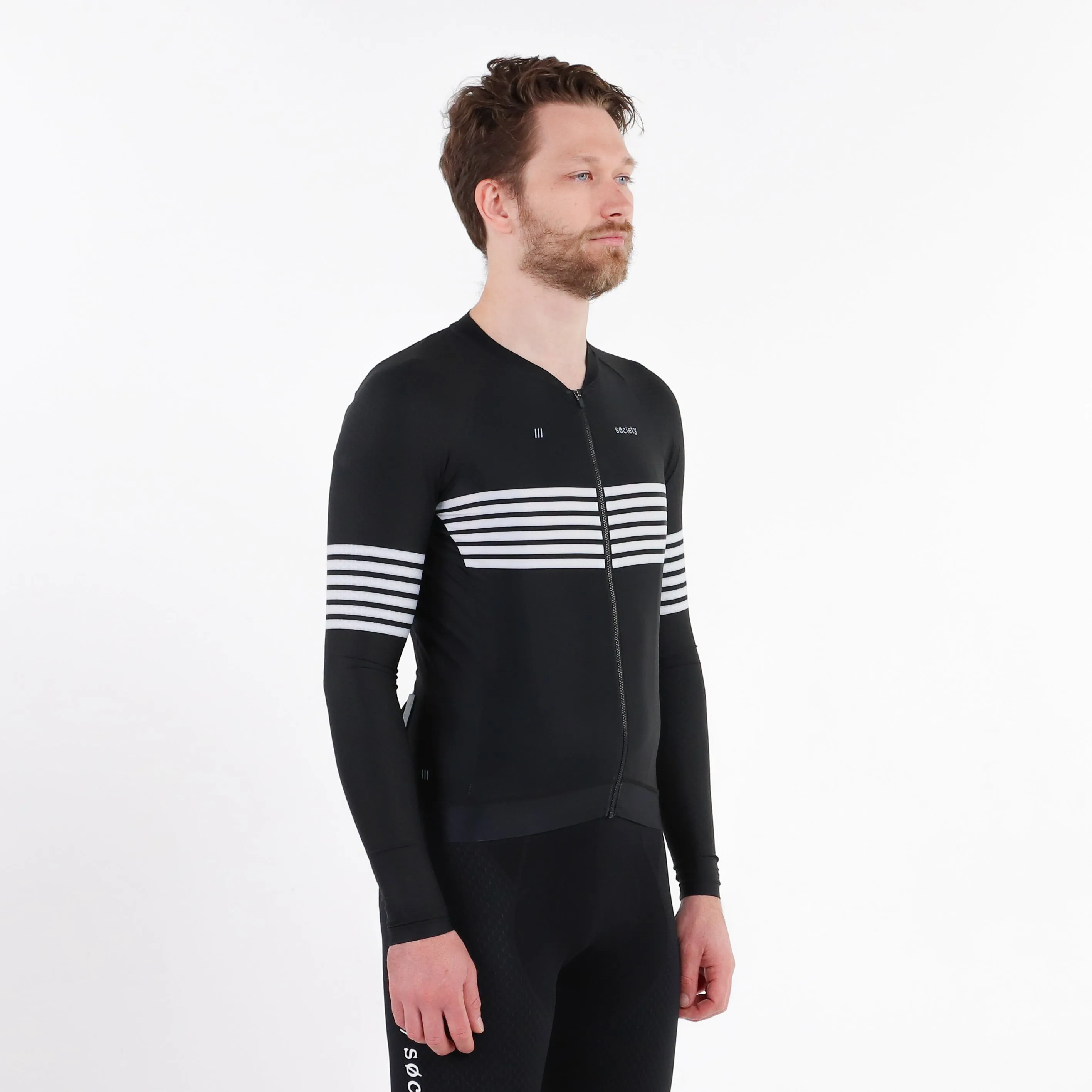 Mens /// Elevate Long Sleeve Jersey (Black/White)