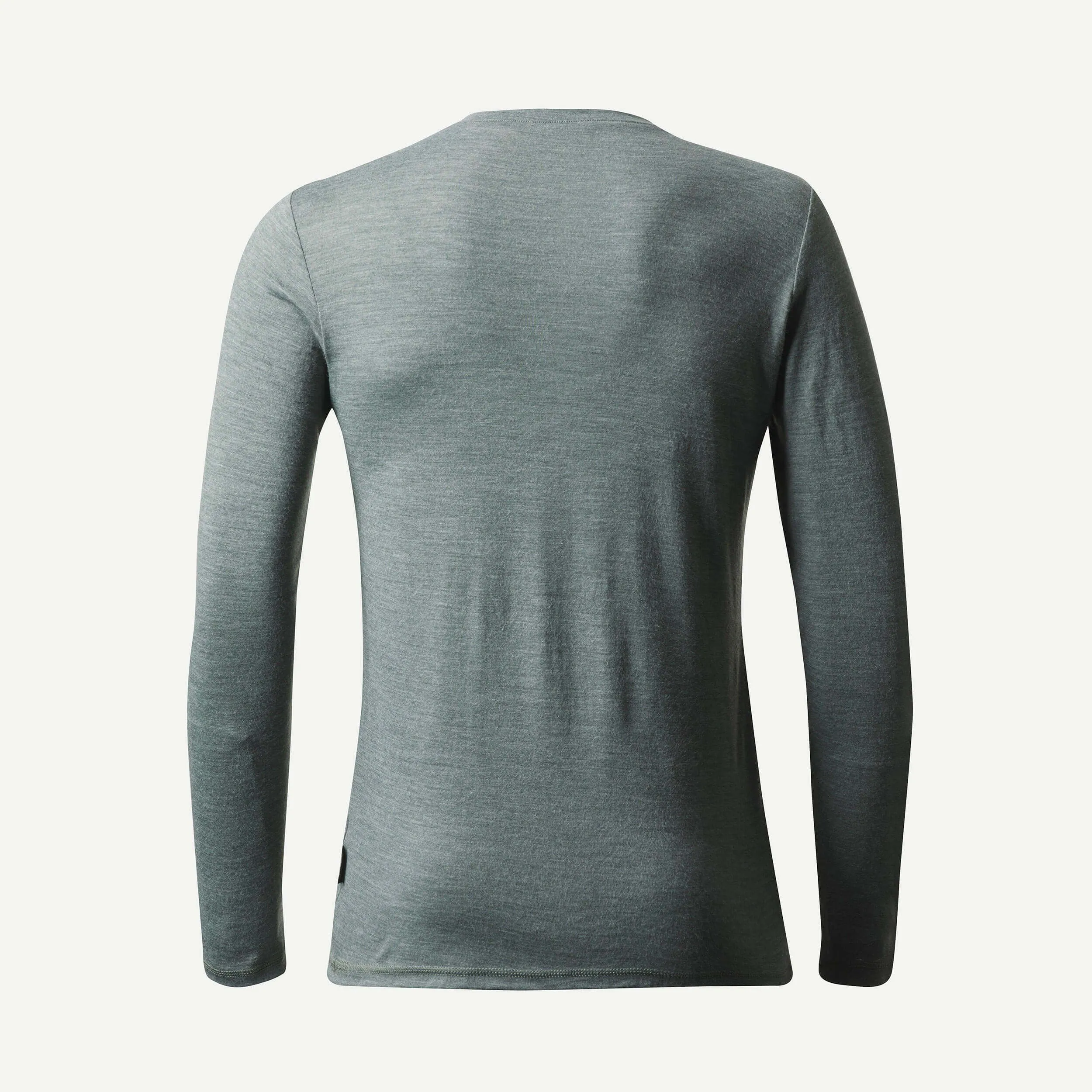 Men's long sleeve Forcalz Travel 100 merino wool, gray/khaki