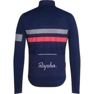 Men's Rapha Brevet Infinium Gore-Tex Long Sleeve Jersey, Navy/Hi-Vis Pink