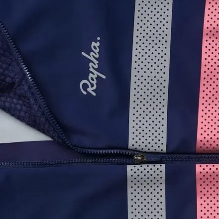 Men's Rapha Brevet Infinium Gore-Tex Long Sleeve Jersey, Navy/Hi-Vis Pink