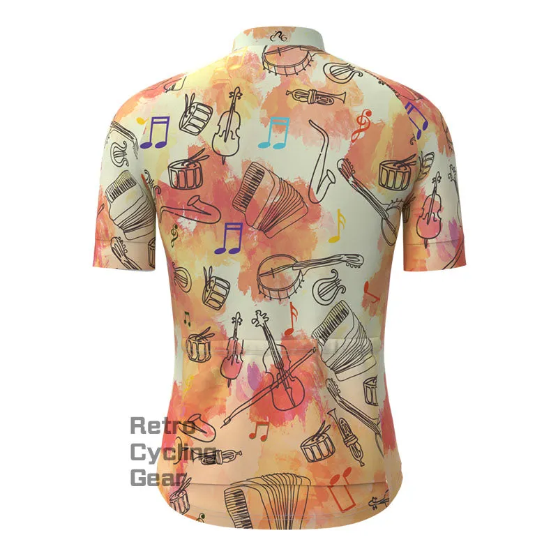 Music Pattern Cycling Short Sleeves Cycling Jersey