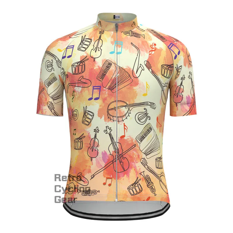 Music Pattern Cycling Short Sleeves Cycling Jersey