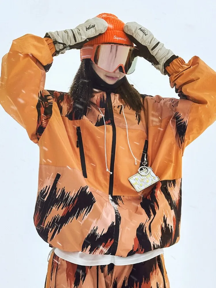 NIS Leopard Print Shell Snow Jacket - Unisex