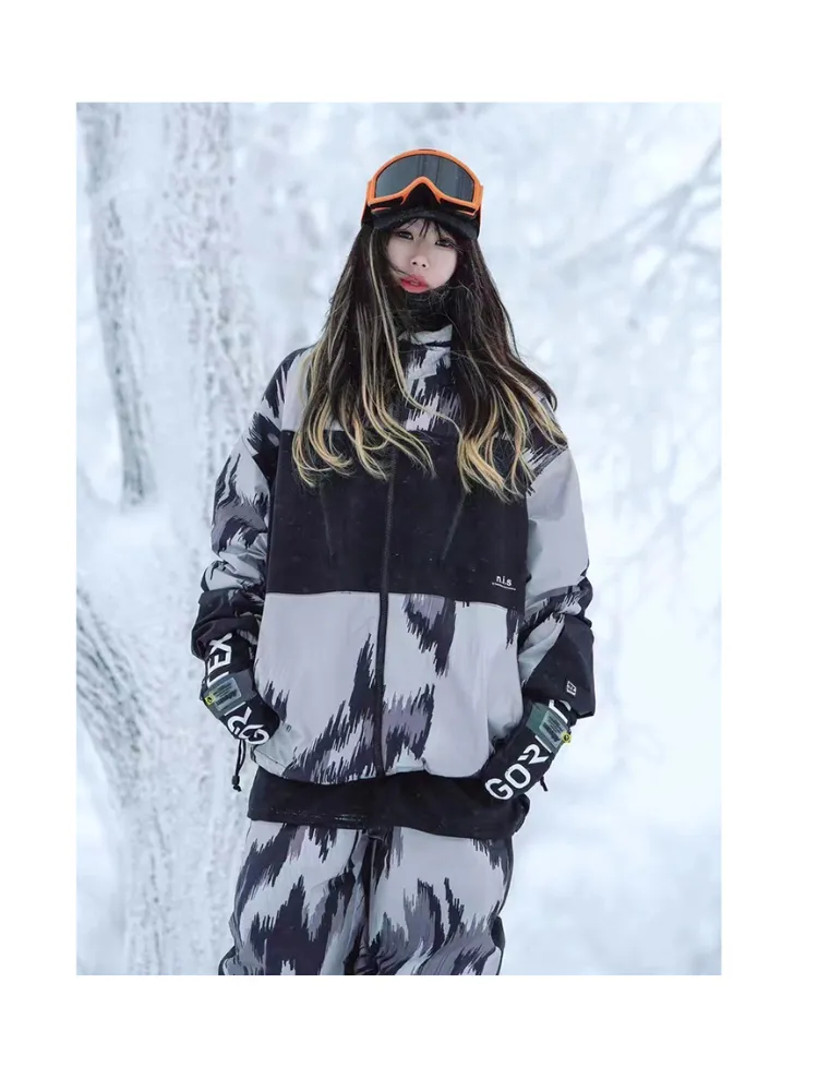 NIS Leopard Print Shell Snow Jacket - Unisex