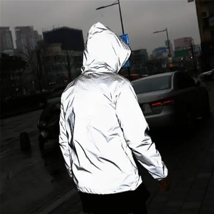 Reflective waterproof windbreaker