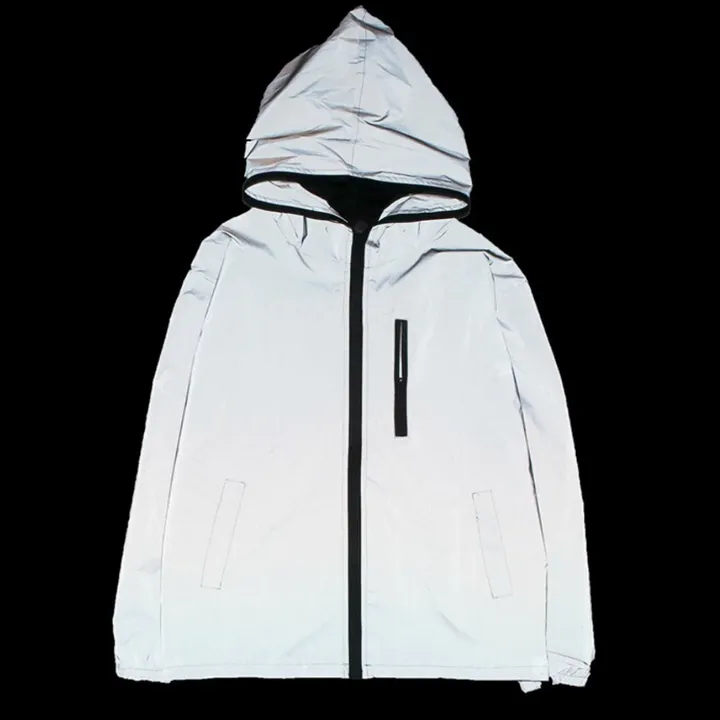 Reflective waterproof windbreaker