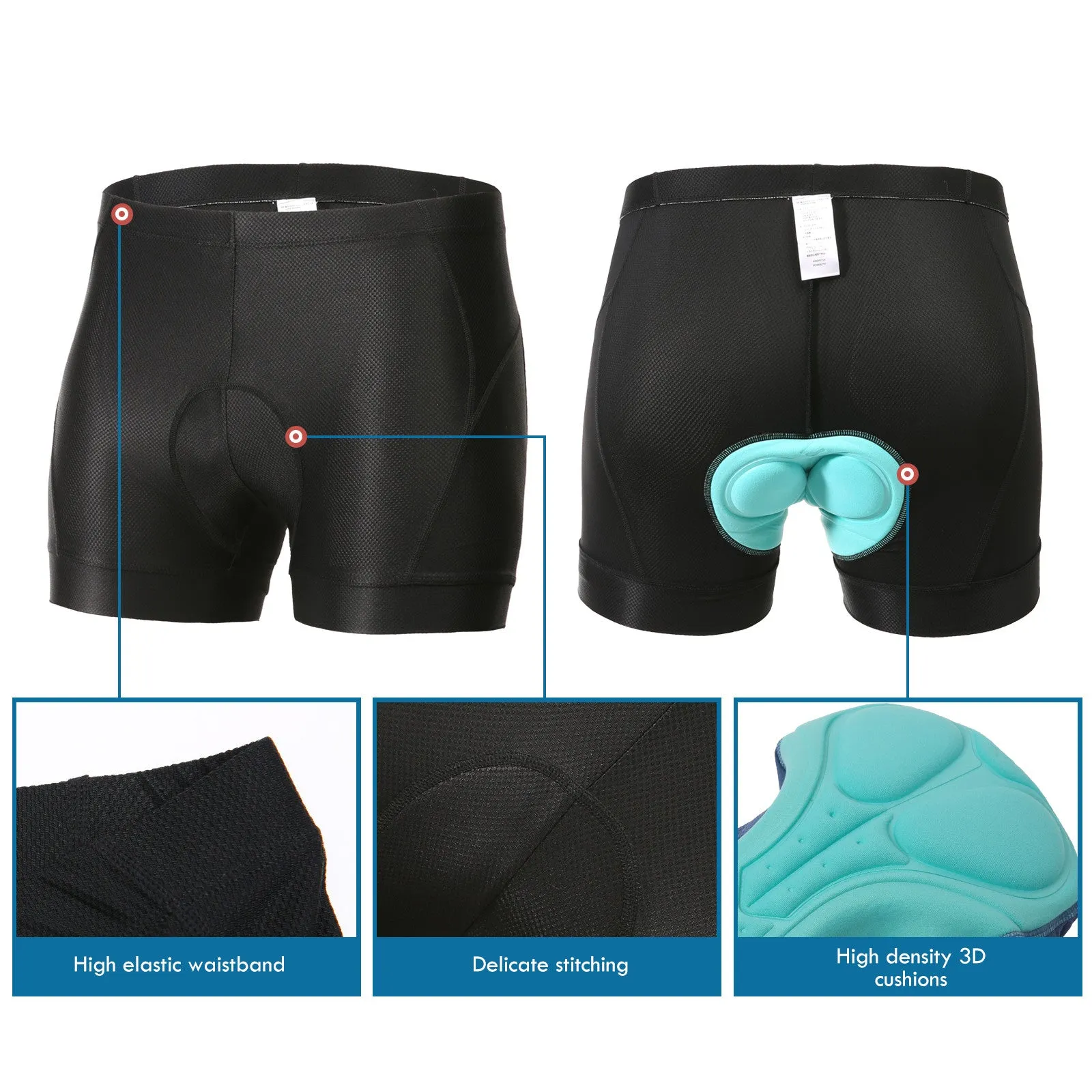 Santic At Once Black Underwear Shorts Men Cycling Padded