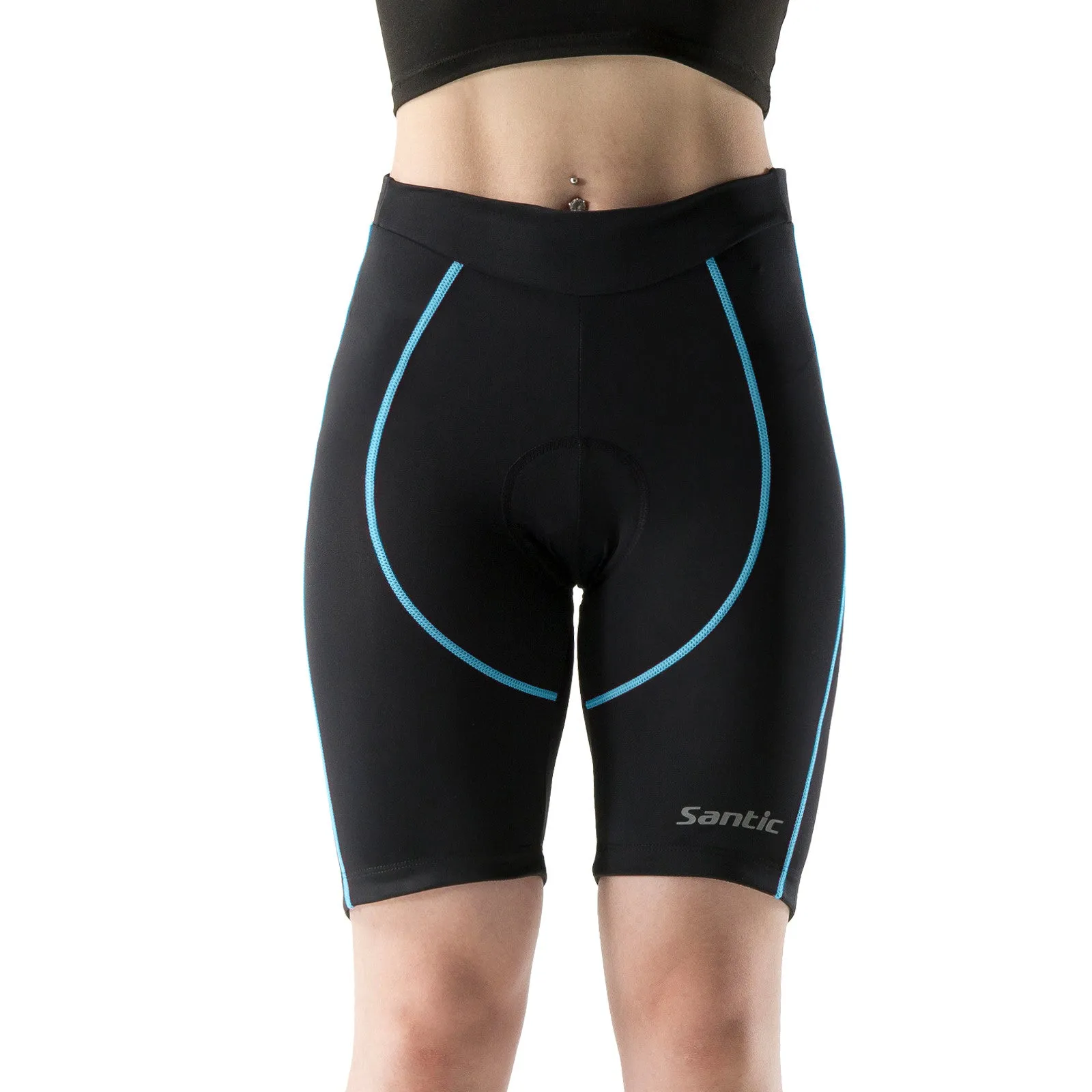 Santic Martha Blue Women Padded Cycling Shorts