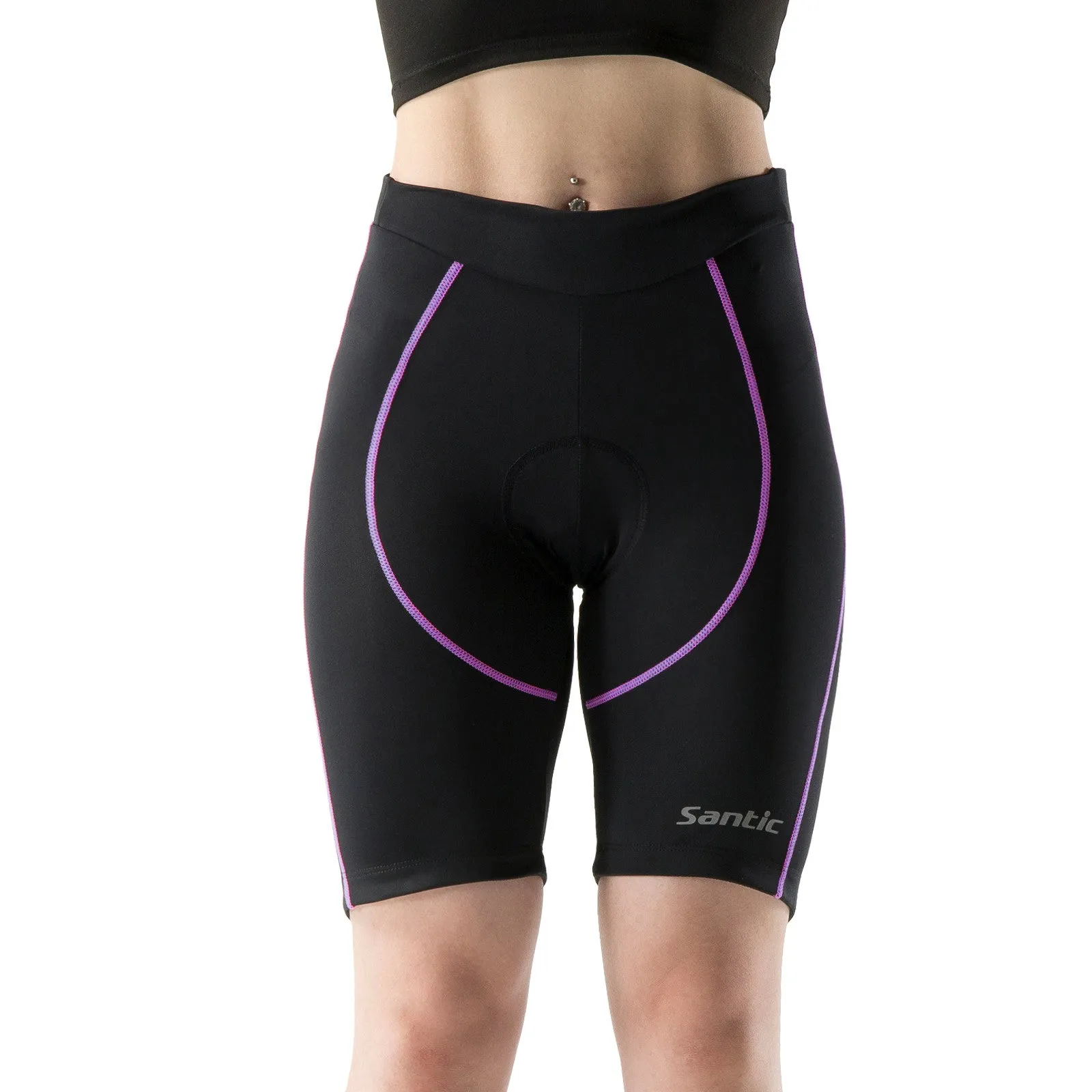 Santic Martha Purple Women Padded Cycling Shorts