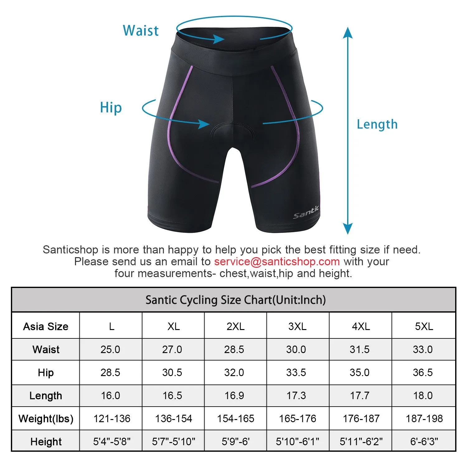 Santic Martha Purple Women Padded Cycling Shorts