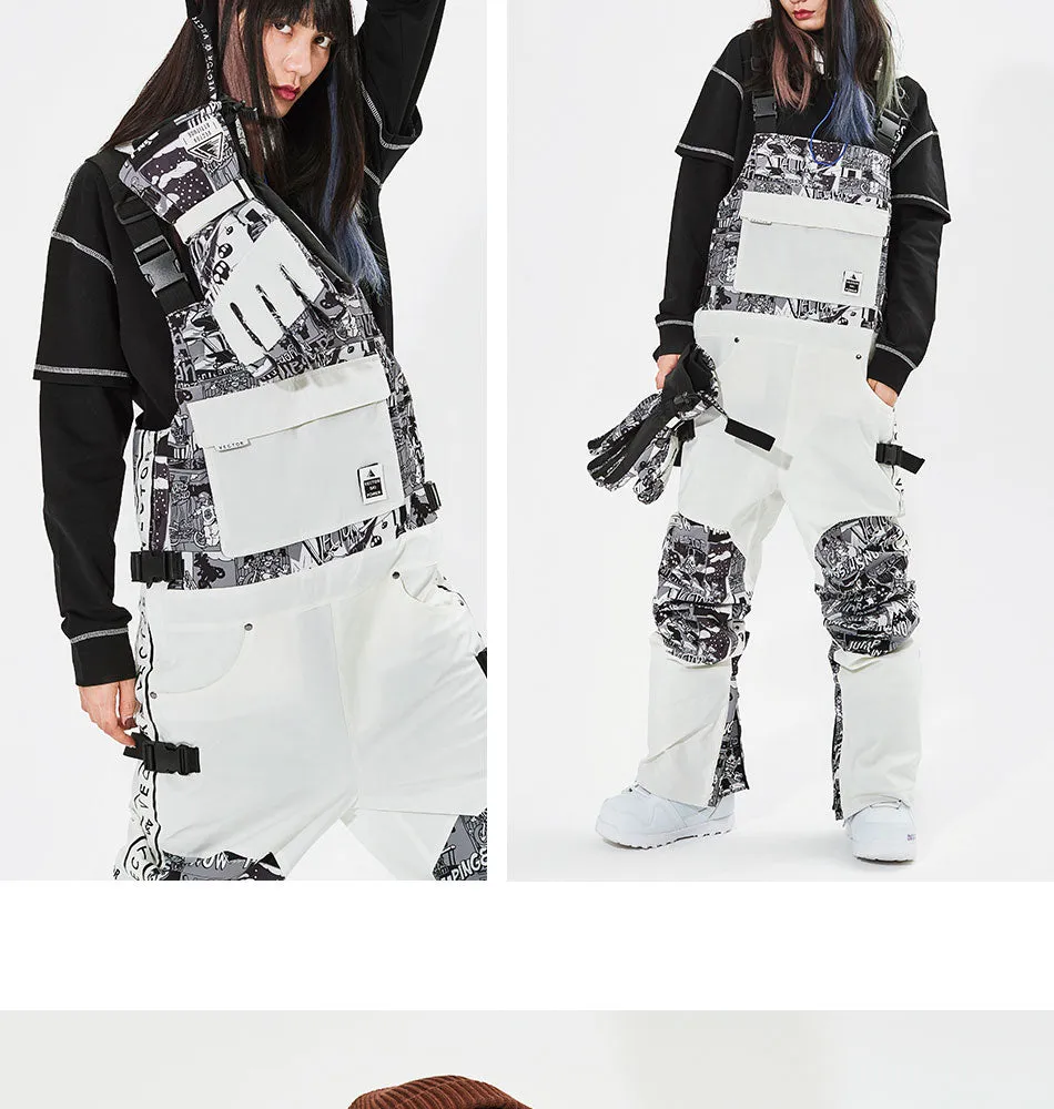 Ski Pants Straight Men Women Extra Thick Full Overalls Winter Warm