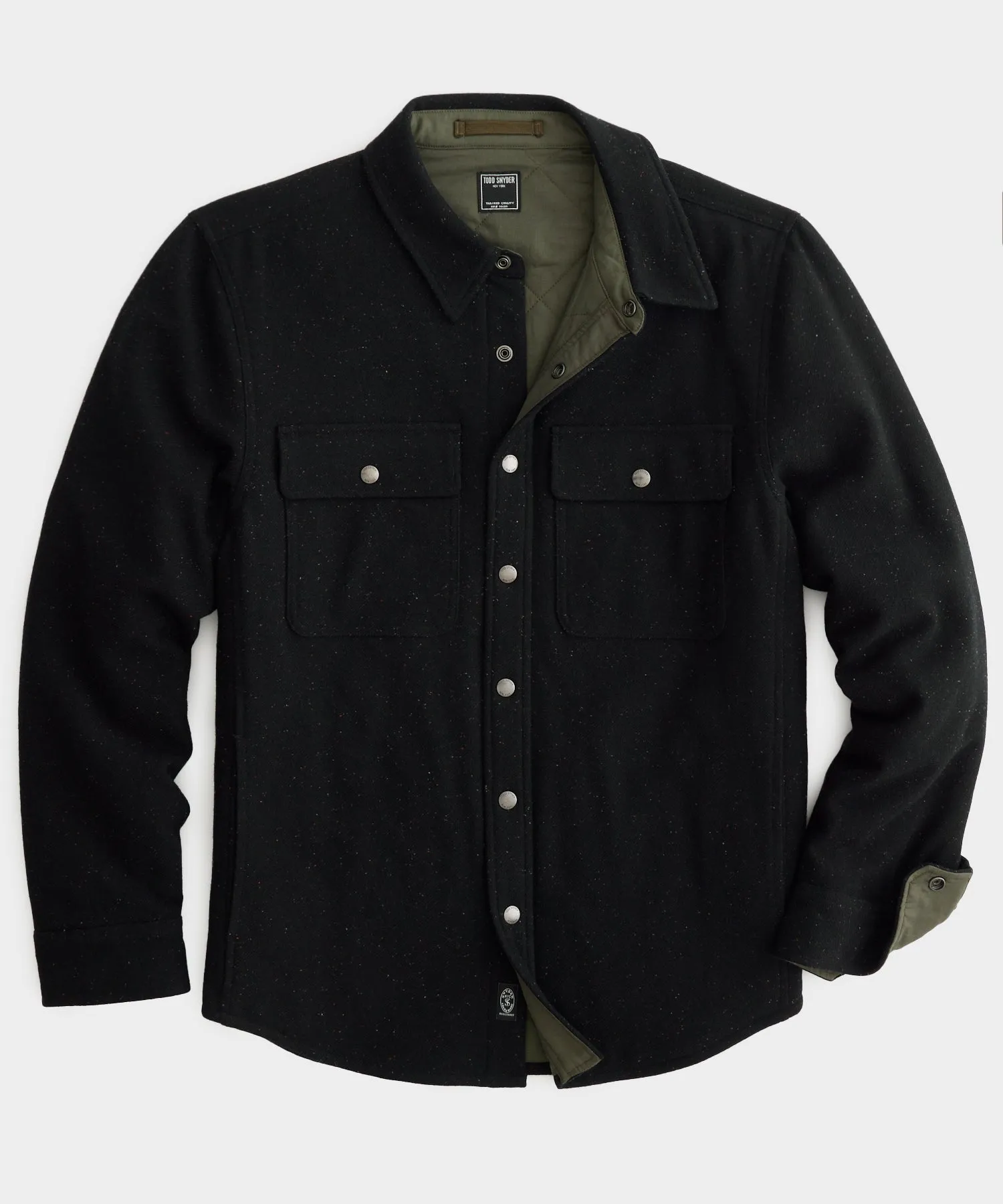 Speckled Wool Basecamp Shirt in Black