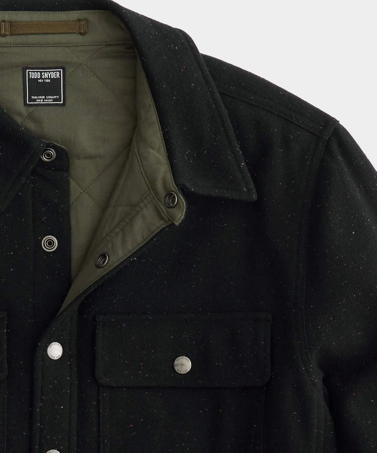 Speckled Wool Basecamp Shirt in Black