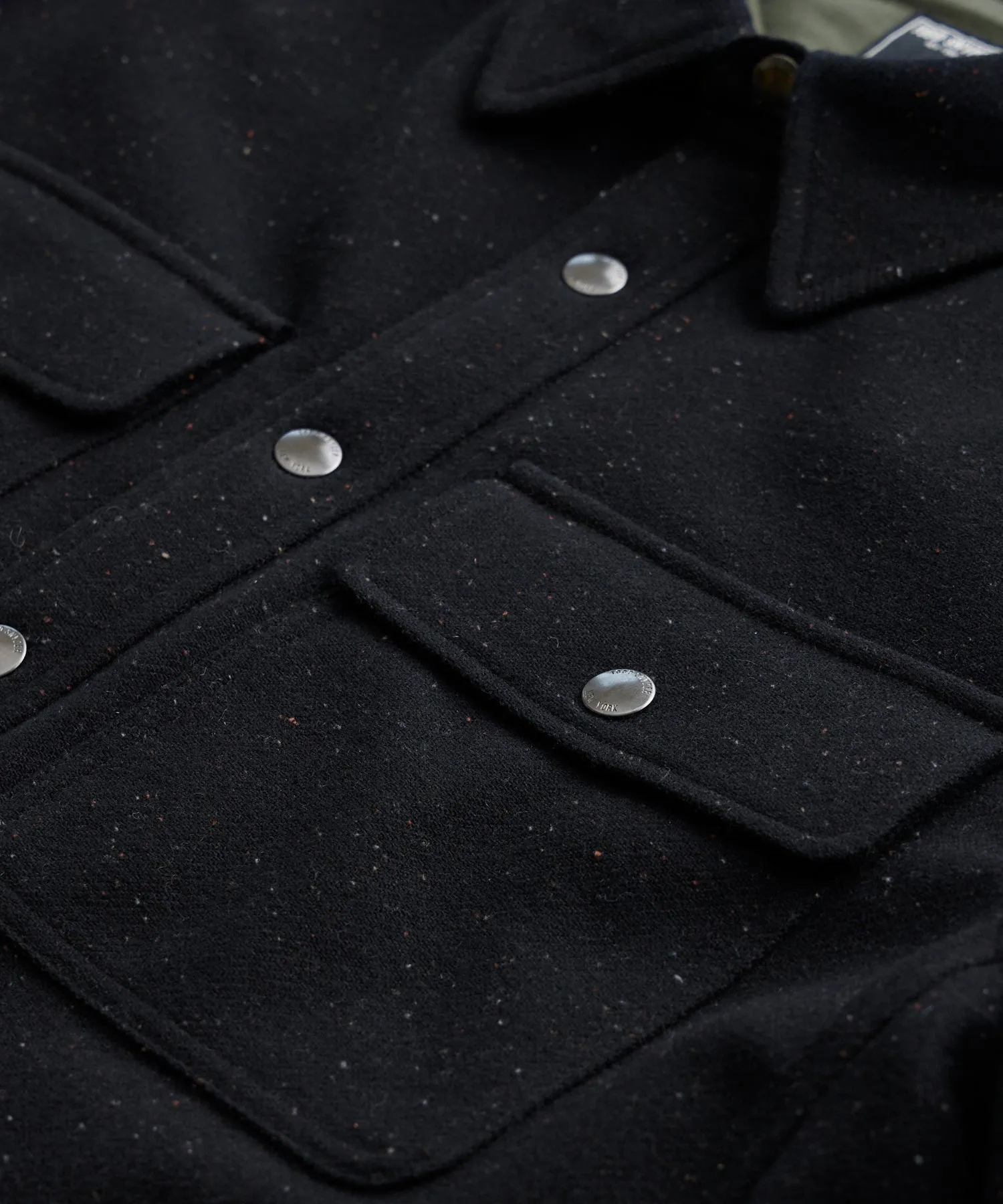 Speckled Wool Basecamp Shirt in Black