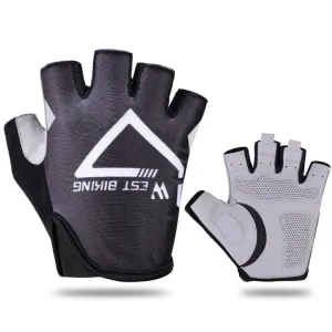 WEST BIKING YP0211215 Riding Gloves Summer Half Finger Breathable Outdoor Cycling Gloves, Size: L(Black)