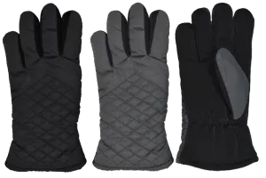 Winter Gloves-Commuter Ladies Quilted Glove, Black, Grey, Sm-L