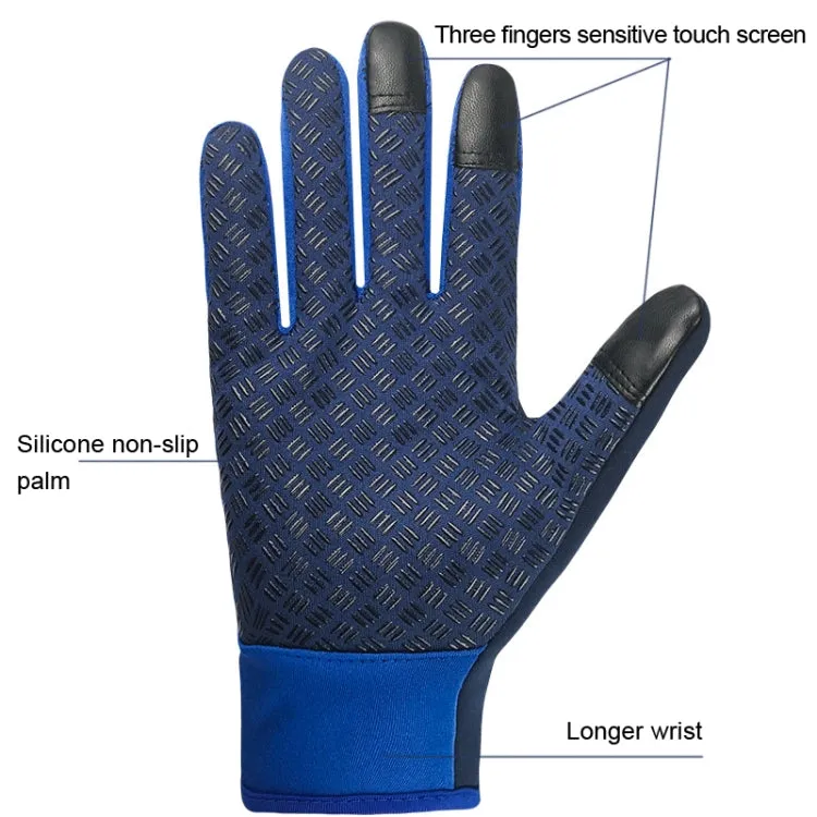 Winter Outdoor Riding Sports Waterproof Touch Screen Glove, Size: M(H043 Orange)