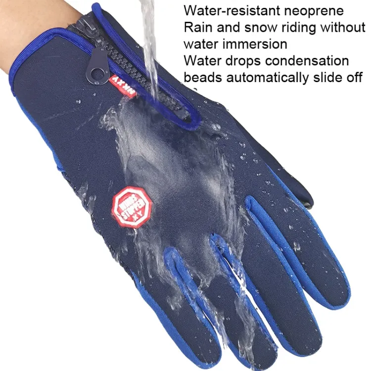 Winter Outdoor Riding Sports Waterproof Touch Screen Glove, Size: M(H043 Orange)