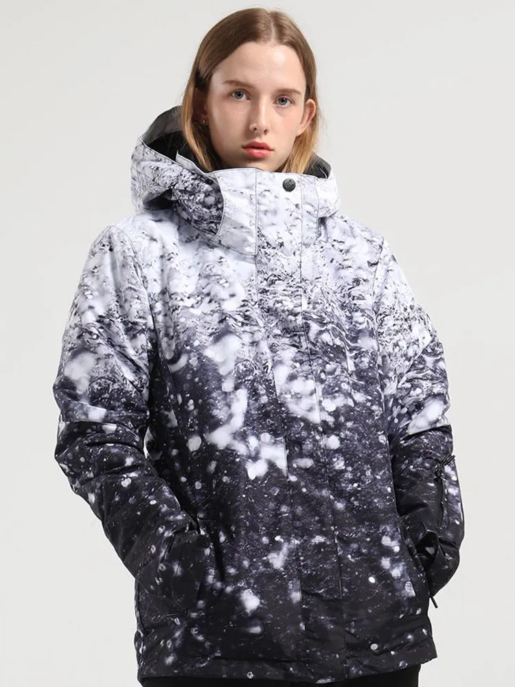 Women's Water Drops Colorful Snowboard Ski Jackets