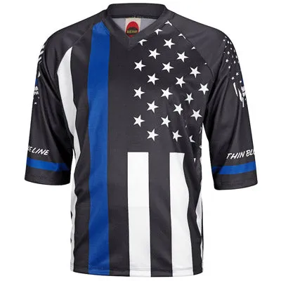 Wrldjry Thin Blue Line Mtb 2X Mens Mtb Thin Blue Line Jersey  Apparel